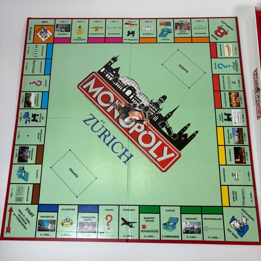 Monopoly‎ Board Game Zurich Switzerland Edition HTF Complete